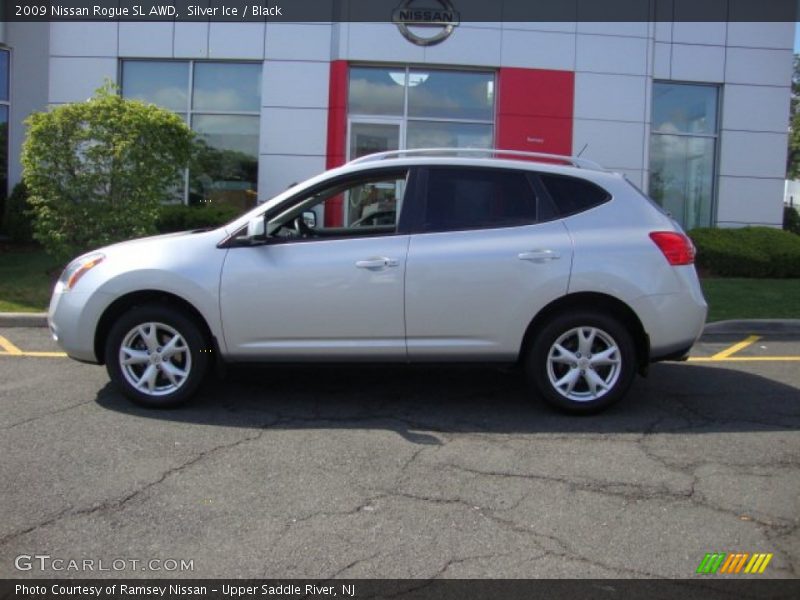 Silver Ice / Black 2009 Nissan Rogue SL AWD