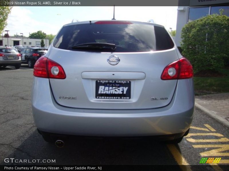 Silver Ice / Black 2009 Nissan Rogue SL AWD