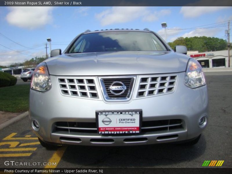 Silver Ice / Black 2009 Nissan Rogue SL AWD