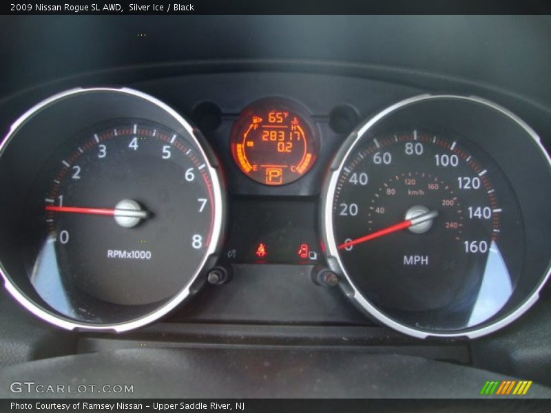 Silver Ice / Black 2009 Nissan Rogue SL AWD