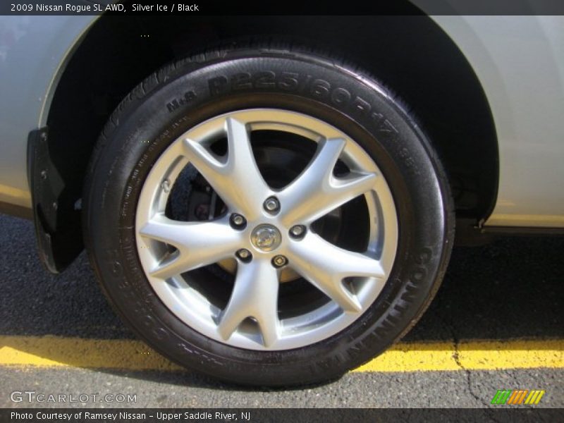 Silver Ice / Black 2009 Nissan Rogue SL AWD