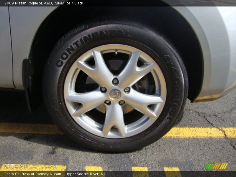 Silver Ice / Black 2009 Nissan Rogue SL AWD