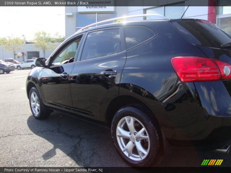 Wicked Black / Black 2009 Nissan Rogue SL AWD