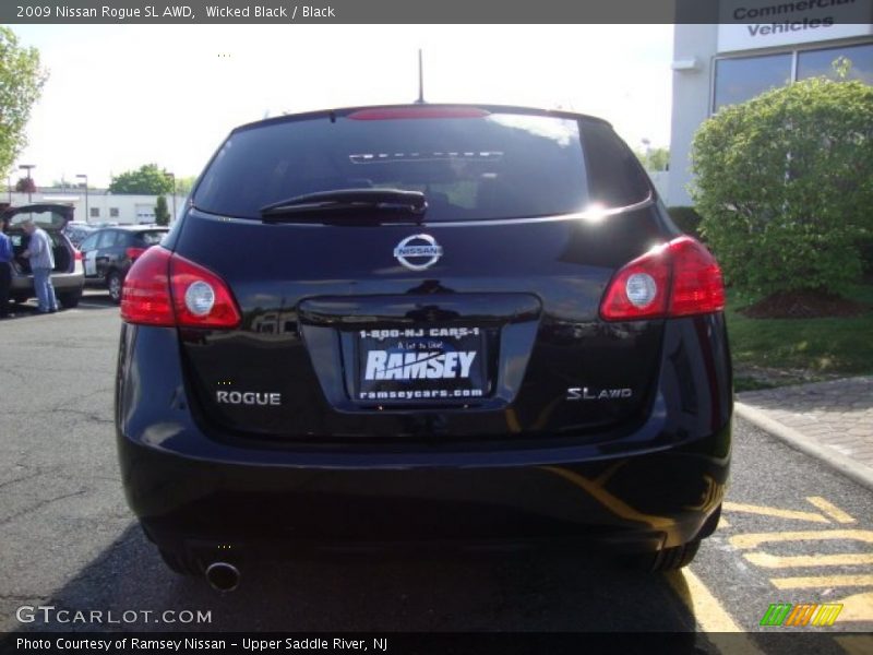 Wicked Black / Black 2009 Nissan Rogue SL AWD