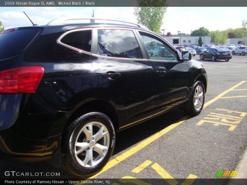 Wicked Black / Black 2009 Nissan Rogue SL AWD
