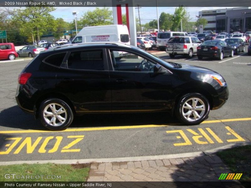 Wicked Black / Black 2009 Nissan Rogue SL AWD