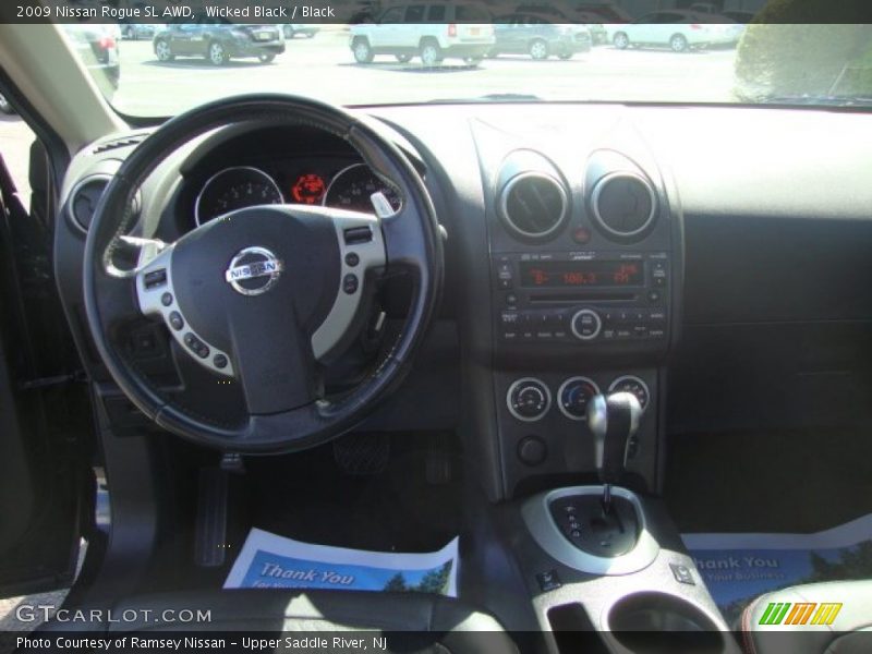 Wicked Black / Black 2009 Nissan Rogue SL AWD