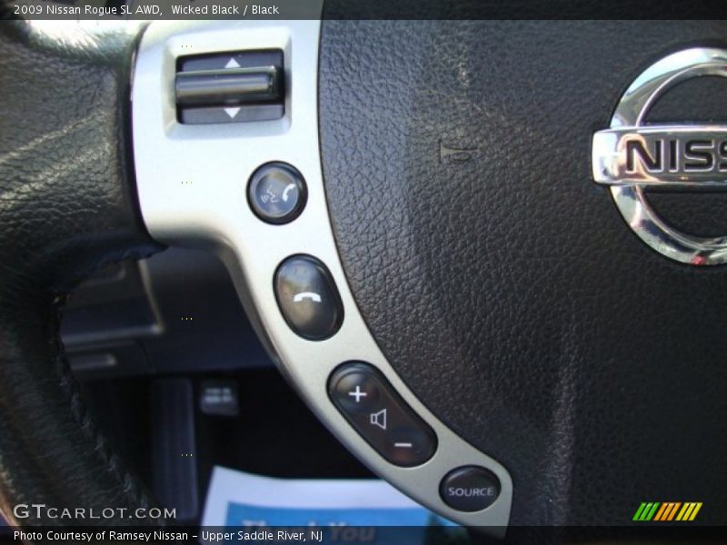 Wicked Black / Black 2009 Nissan Rogue SL AWD