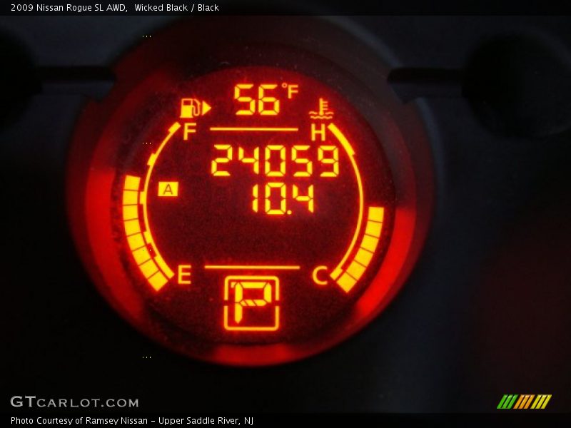 Wicked Black / Black 2009 Nissan Rogue SL AWD