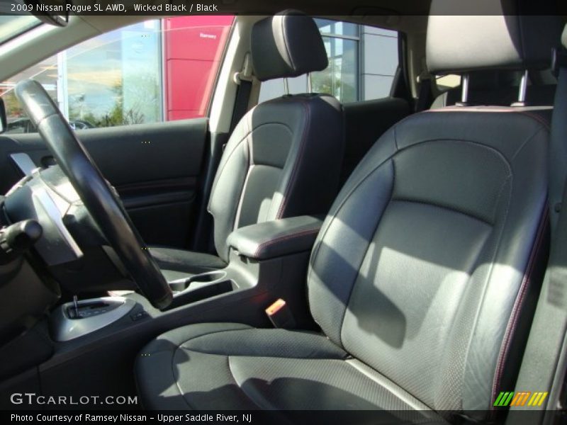 Wicked Black / Black 2009 Nissan Rogue SL AWD