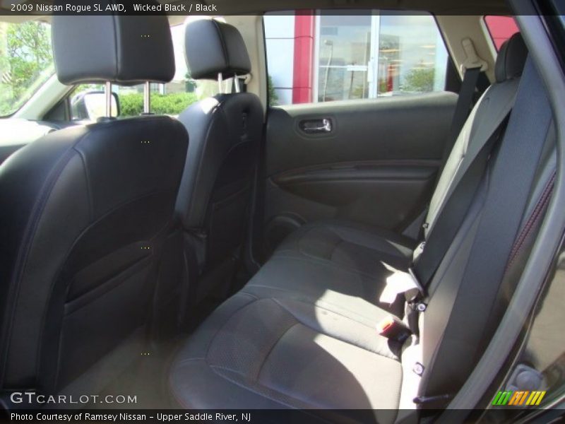 Wicked Black / Black 2009 Nissan Rogue SL AWD