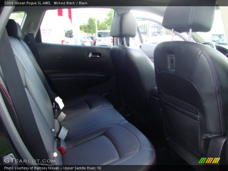 Wicked Black / Black 2009 Nissan Rogue SL AWD