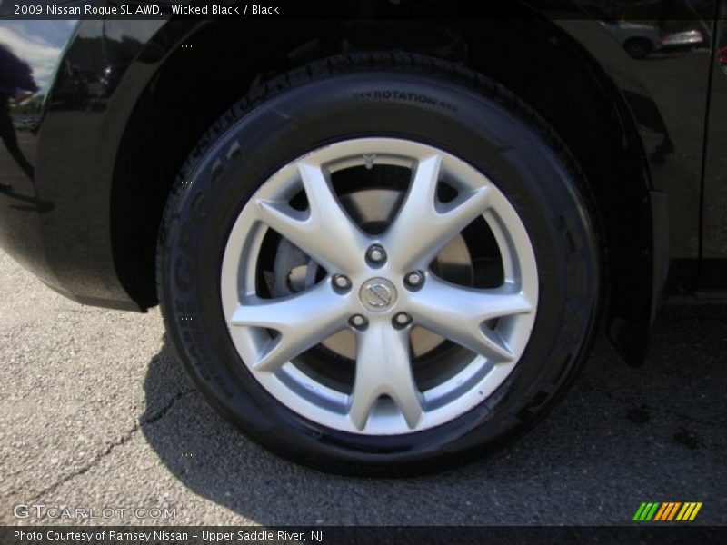 Wicked Black / Black 2009 Nissan Rogue SL AWD