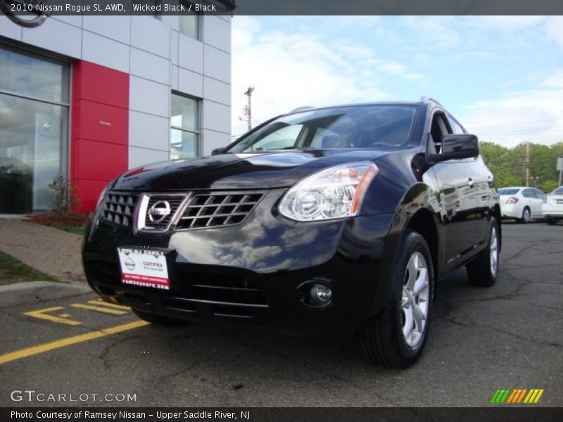 Wicked Black / Black 2010 Nissan Rogue SL AWD