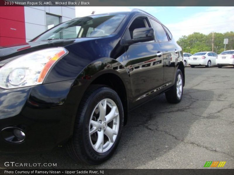 Wicked Black / Black 2010 Nissan Rogue SL AWD