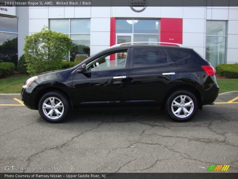 Wicked Black / Black 2010 Nissan Rogue SL AWD