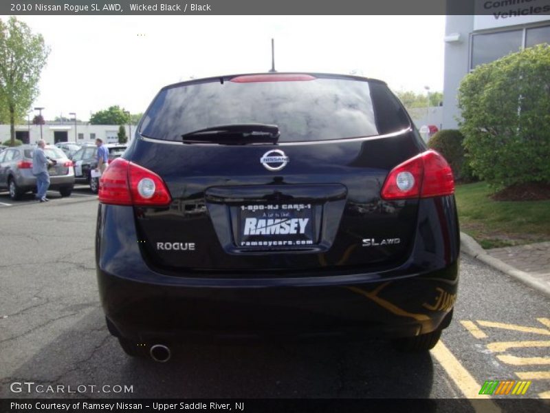 Wicked Black / Black 2010 Nissan Rogue SL AWD