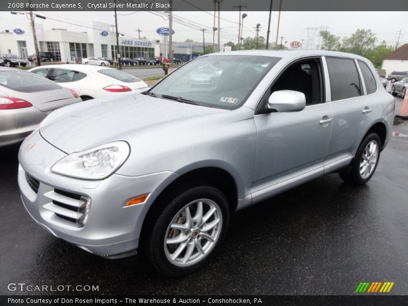 Crystal Silver Metallic / Black 2008 Porsche Cayenne S