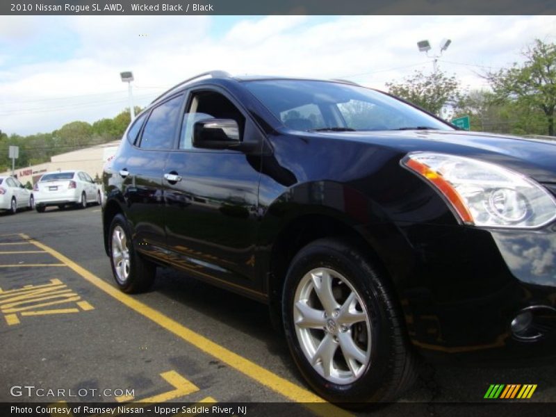 Wicked Black / Black 2010 Nissan Rogue SL AWD