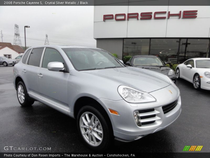 Crystal Silver Metallic / Black 2008 Porsche Cayenne S