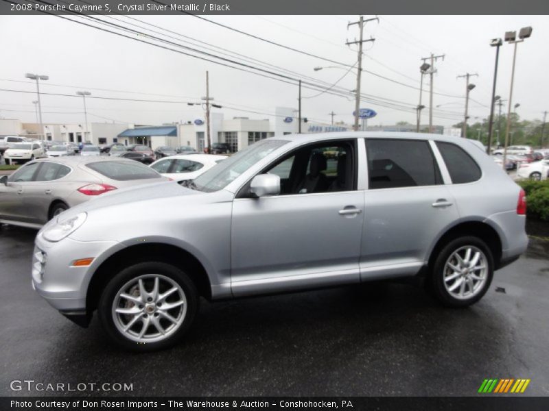 Crystal Silver Metallic / Black 2008 Porsche Cayenne S