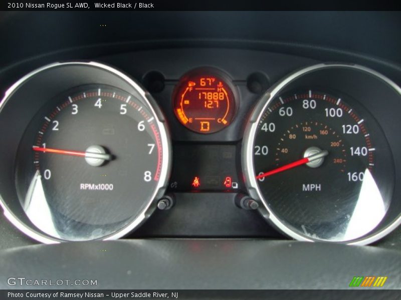 Wicked Black / Black 2010 Nissan Rogue SL AWD