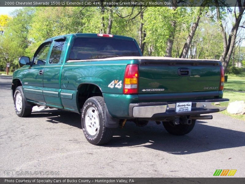 Meadow Green Metallic / Medium Oak 2000 Chevrolet Silverado 1500 LS Extended Cab 4x4