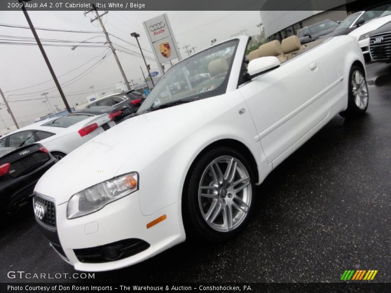 Ibis White / Beige 2009 Audi A4 2.0T Cabriolet