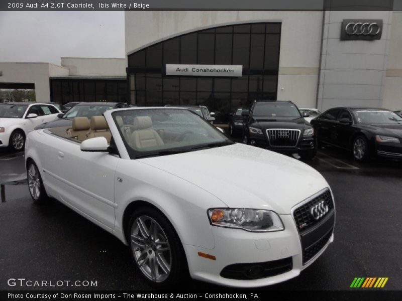 Ibis White / Beige 2009 Audi A4 2.0T Cabriolet