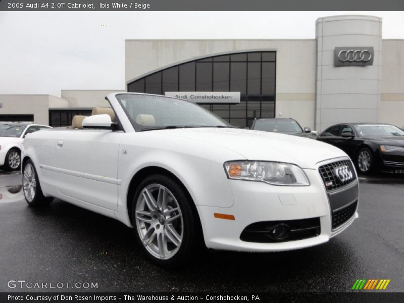 Ibis White / Beige 2009 Audi A4 2.0T Cabriolet