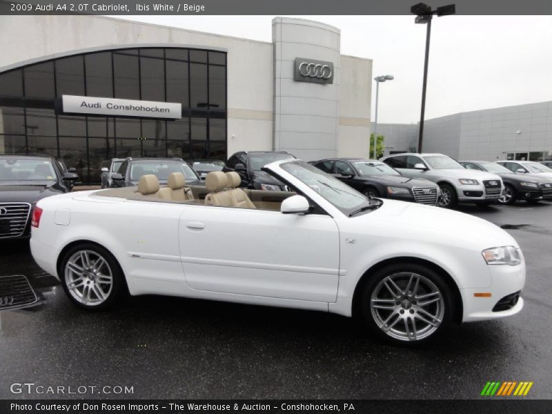 Ibis White / Beige 2009 Audi A4 2.0T Cabriolet