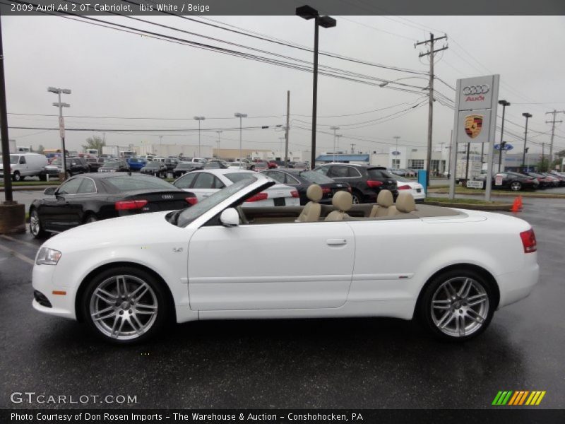 Ibis White / Beige 2009 Audi A4 2.0T Cabriolet