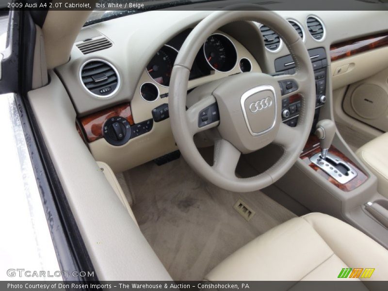 Ibis White / Beige 2009 Audi A4 2.0T Cabriolet