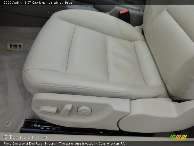 Ibis White / Beige 2009 Audi A4 2.0T Cabriolet