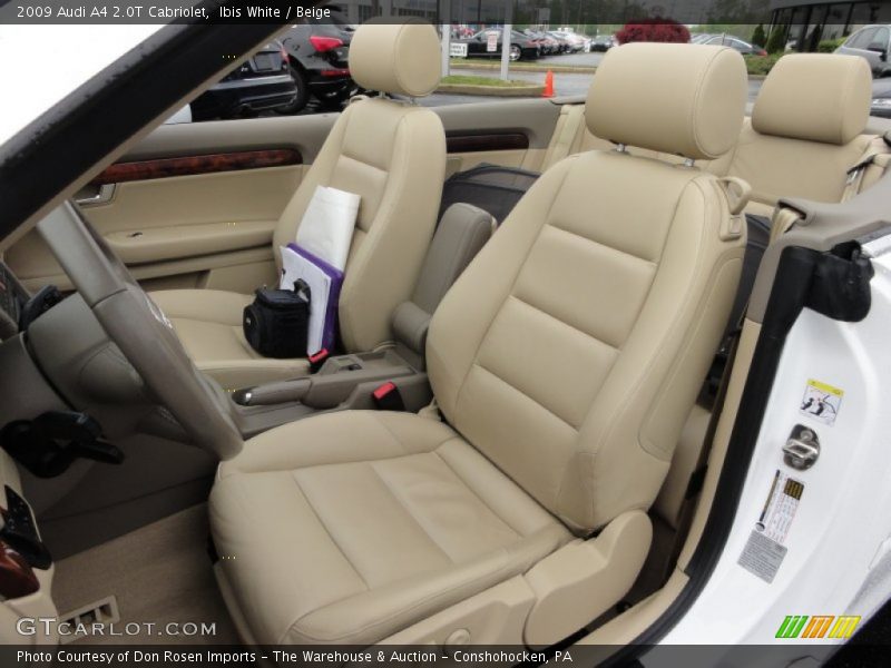 Ibis White / Beige 2009 Audi A4 2.0T Cabriolet