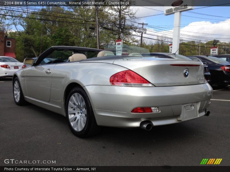 Mineral Silver Metallic / Creme Beige 2004 BMW 6 Series 645i Convertible