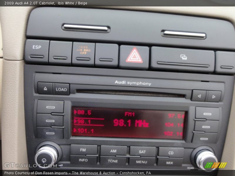 Ibis White / Beige 2009 Audi A4 2.0T Cabriolet