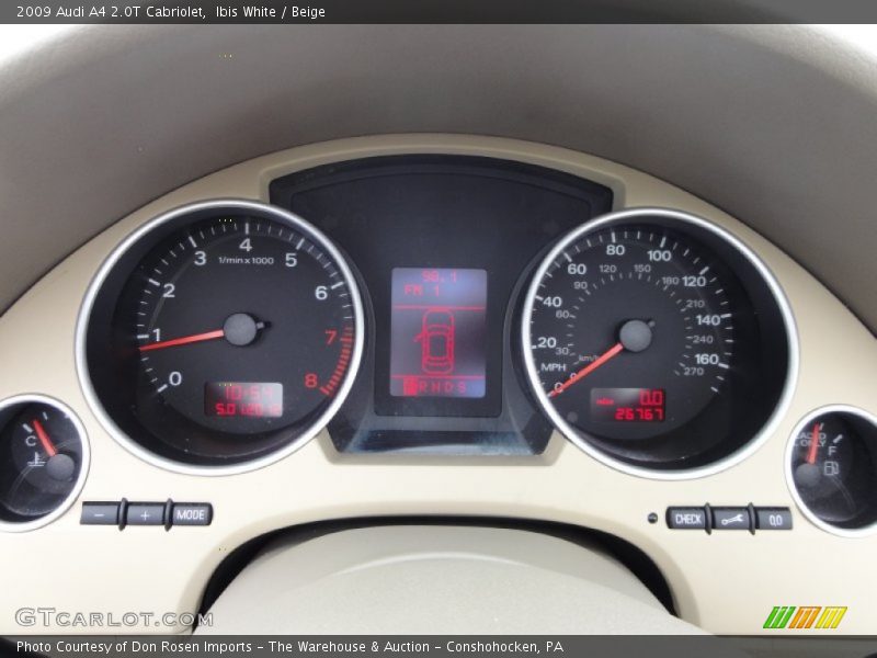 Ibis White / Beige 2009 Audi A4 2.0T Cabriolet