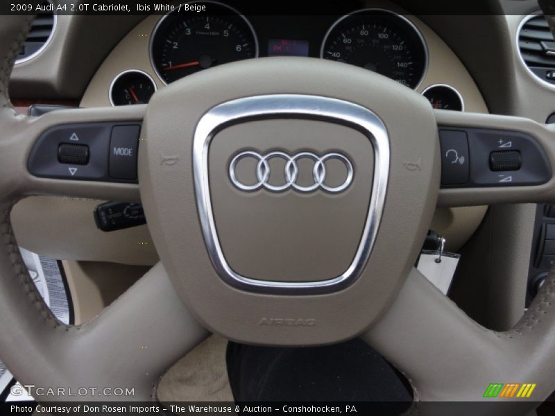 Ibis White / Beige 2009 Audi A4 2.0T Cabriolet