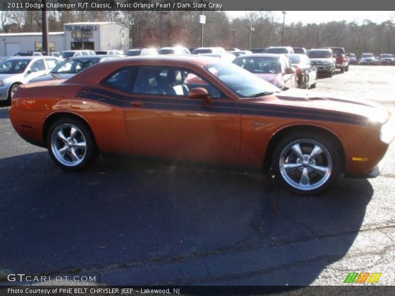 Toxic Orange Pearl / Dark Slate Gray 2011 Dodge Challenger R/T Classic