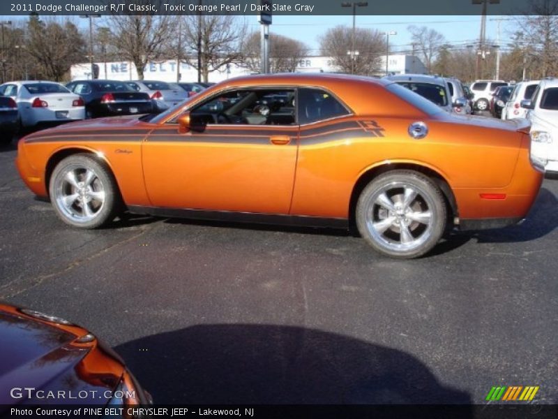 Toxic Orange Pearl / Dark Slate Gray 2011 Dodge Challenger R/T Classic