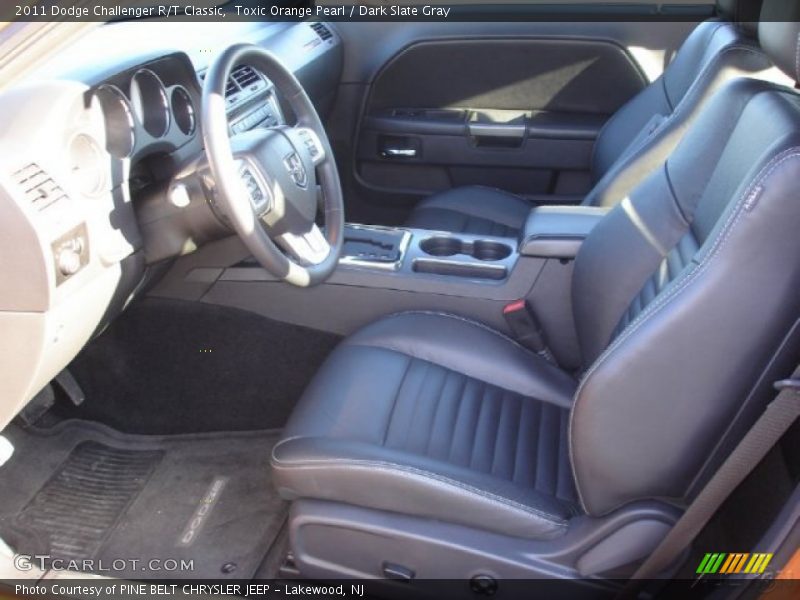 Toxic Orange Pearl / Dark Slate Gray 2011 Dodge Challenger R/T Classic