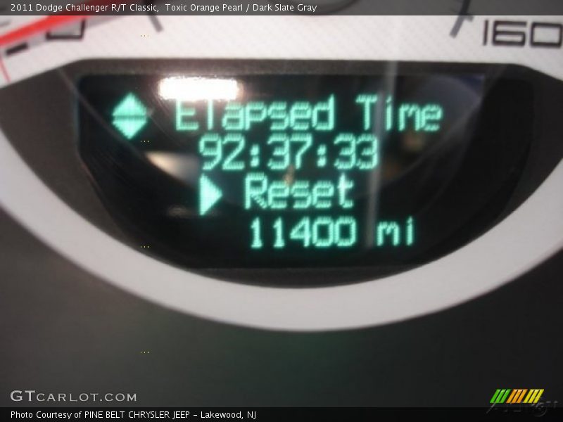 Toxic Orange Pearl / Dark Slate Gray 2011 Dodge Challenger R/T Classic
