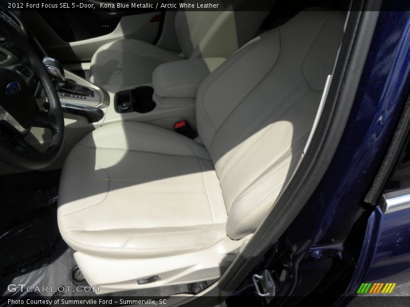 Kona Blue Metallic / Arctic White Leather 2012 Ford Focus SEL 5-Door