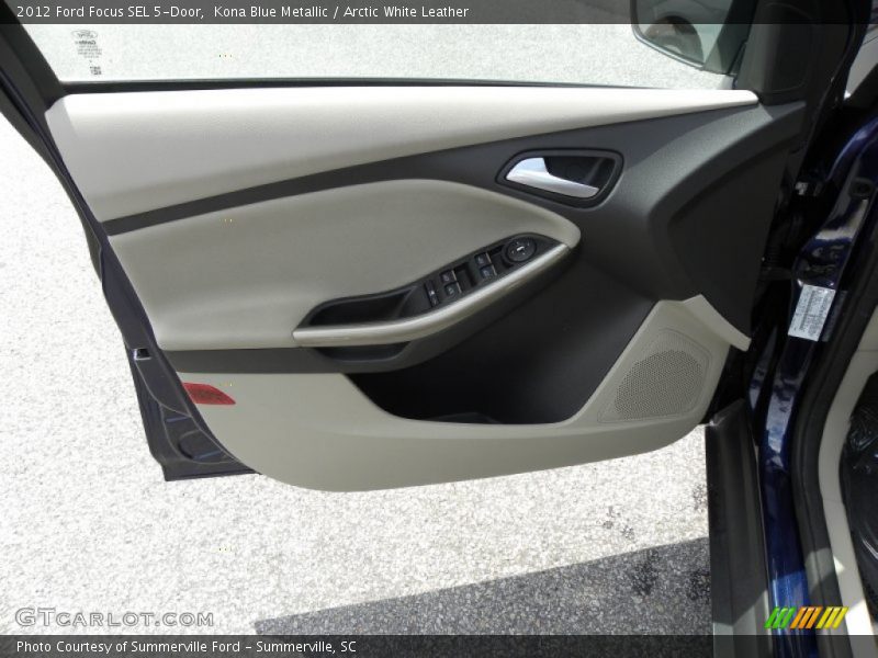 Kona Blue Metallic / Arctic White Leather 2012 Ford Focus SEL 5-Door