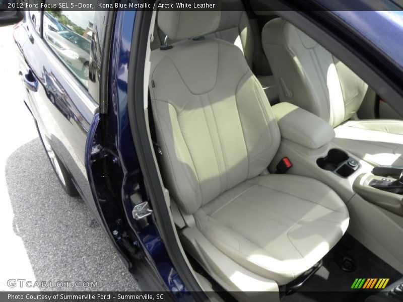 Kona Blue Metallic / Arctic White Leather 2012 Ford Focus SEL 5-Door