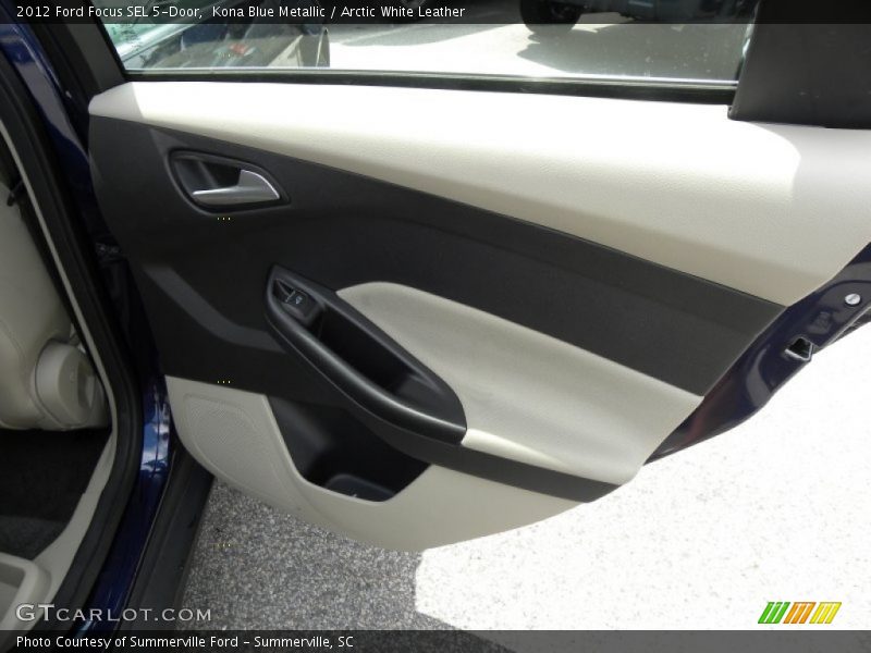 Kona Blue Metallic / Arctic White Leather 2012 Ford Focus SEL 5-Door