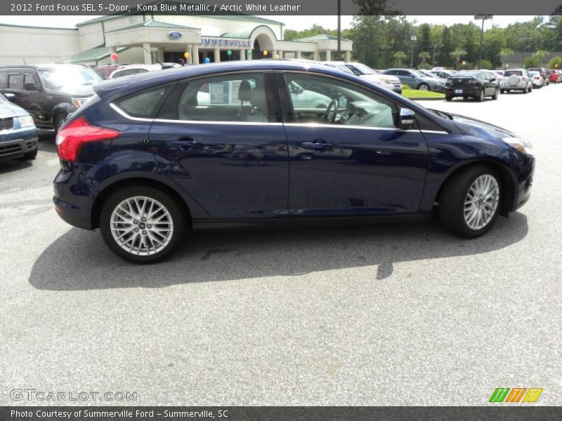 Kona Blue Metallic / Arctic White Leather 2012 Ford Focus SEL 5-Door