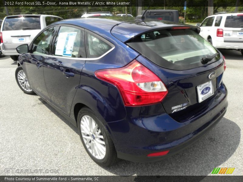 Kona Blue Metallic / Arctic White Leather 2012 Ford Focus SEL 5-Door
