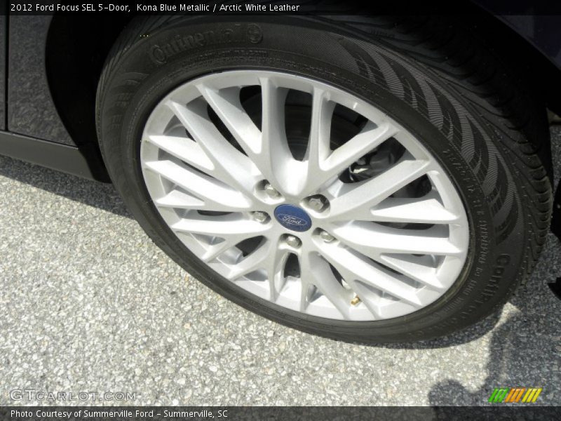 Kona Blue Metallic / Arctic White Leather 2012 Ford Focus SEL 5-Door